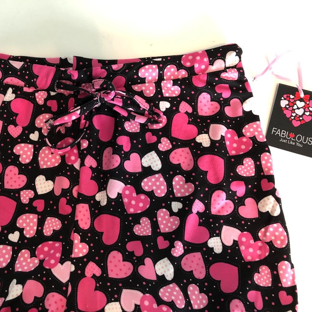 FABULOUS Valentine "Heart" Pajama Sleep Pant NWT Size S/P - Picture 1 of 5
